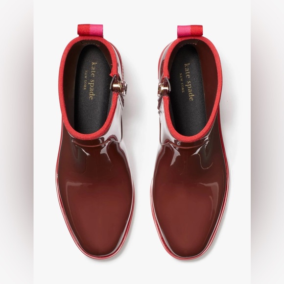 ‼️SOLD‼️ ♠️Kate Spade Puddle Ankle Rain Boots Women’s Size 8 - Picture 3 of 7